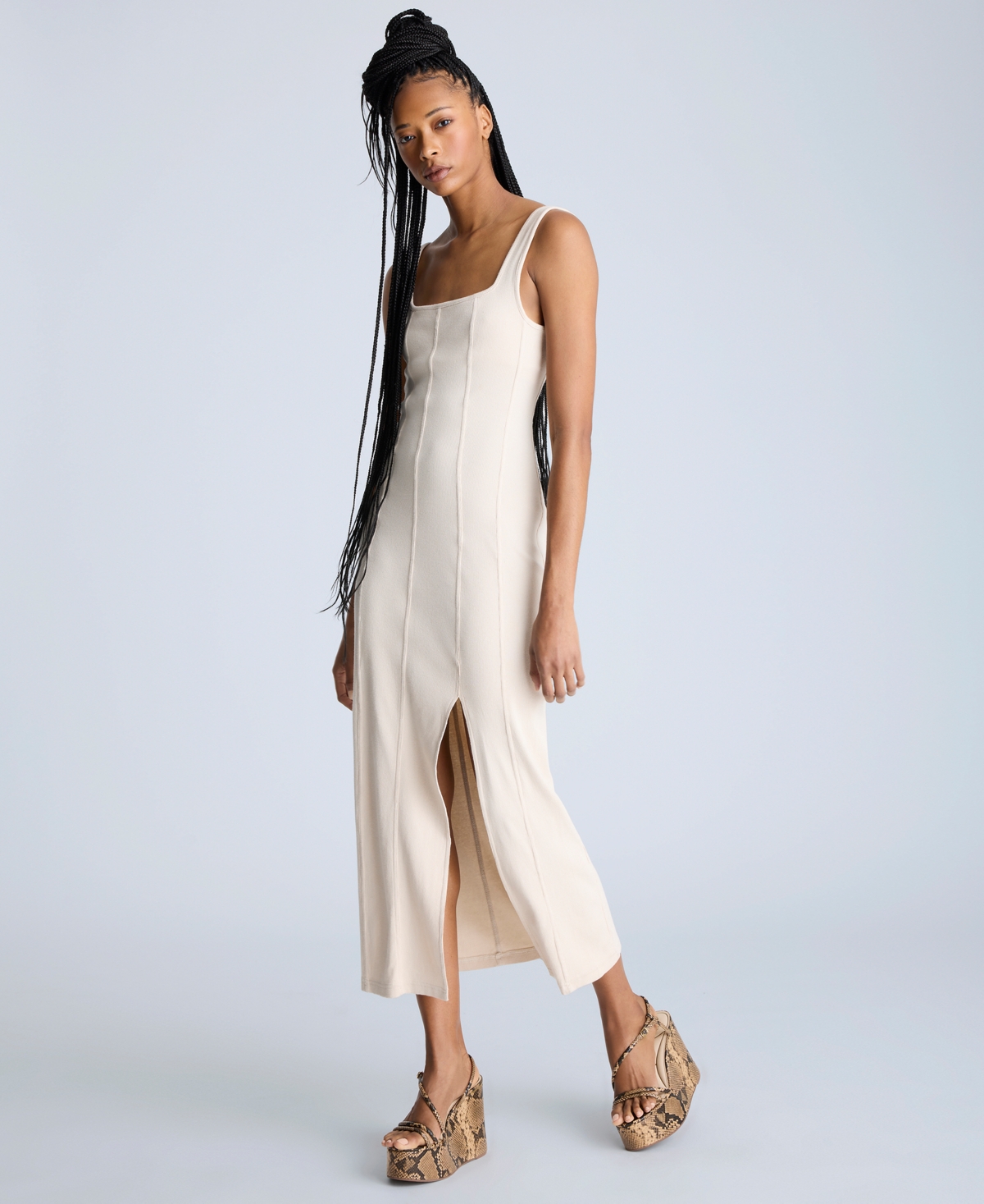 Kenneth Cole Women's Seamed Knit Bodycon Midi Dress