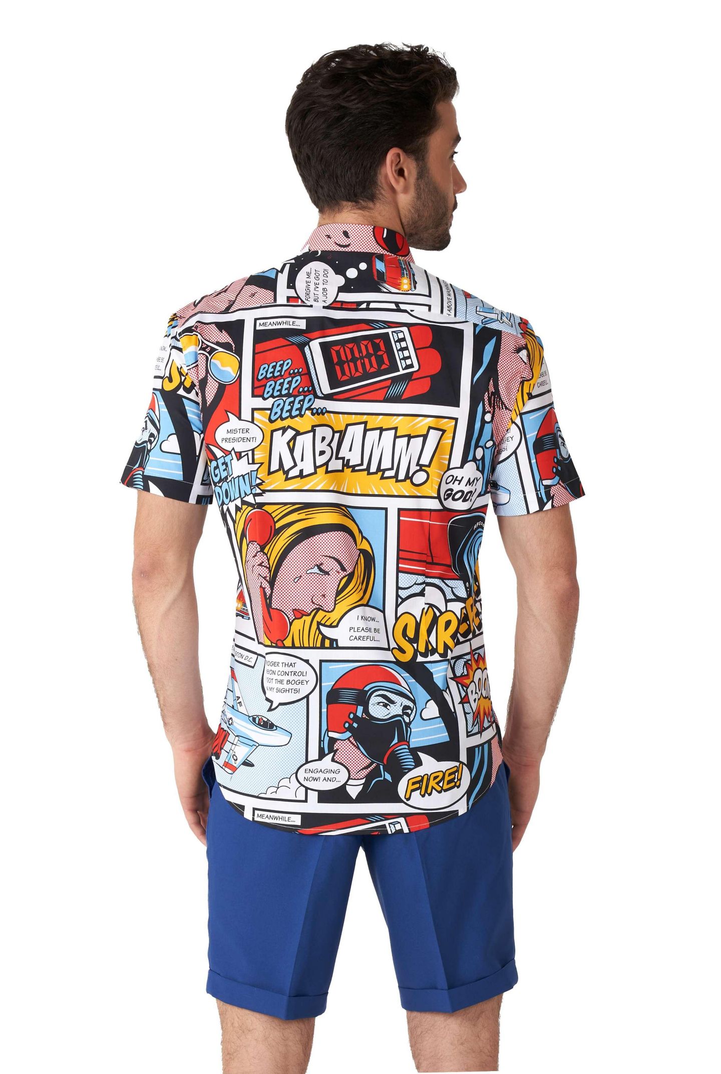 Мужская рубашка OppoSuits Shirt Short Sleeve Danger Days, цвет: Miscellaneous — фото 3