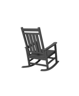 Streamdale 3-Piece Rocking Chair Set, All-Weather Rockers & Table - Black