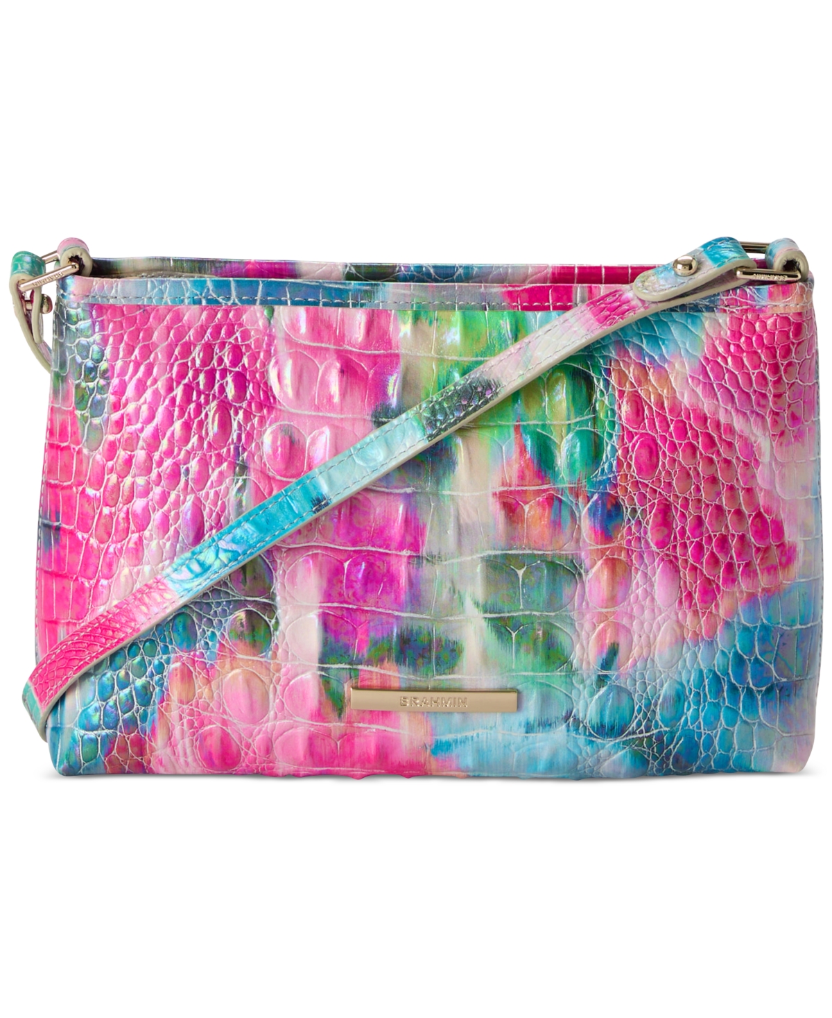 Brahmin Lorelei Croc Embossed Leather Shoulder Bag In Impression