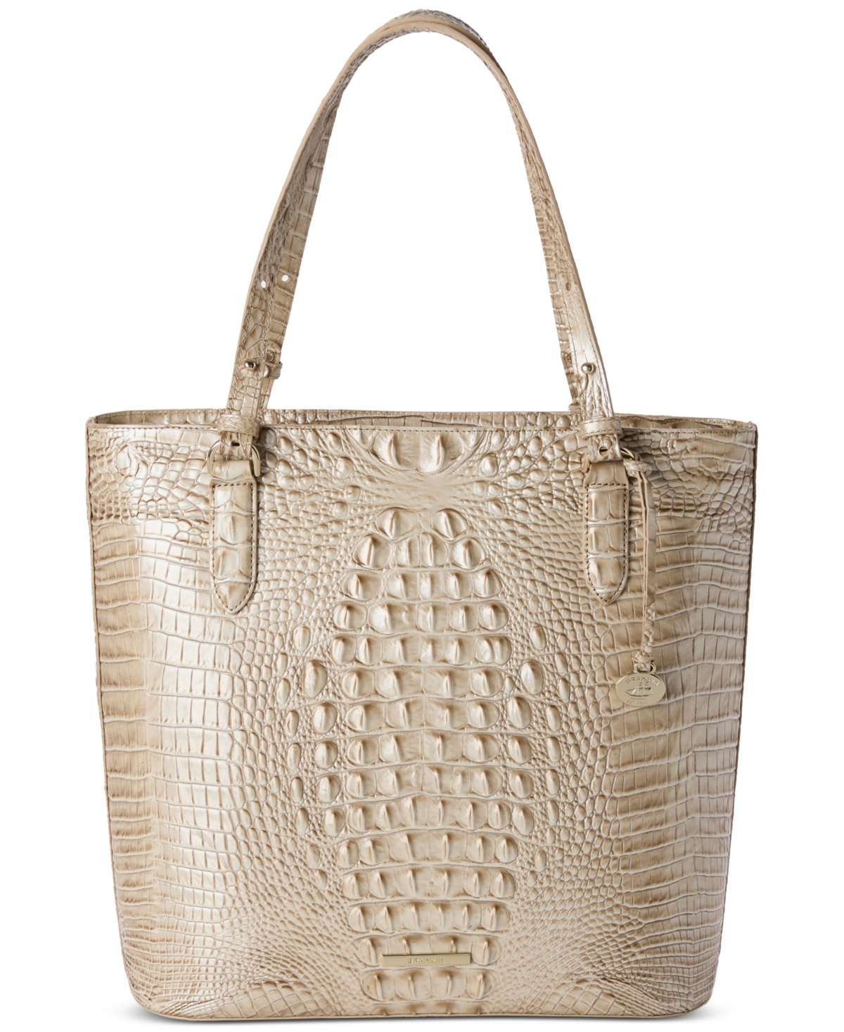 Ezra Melbourne Large Embossed Leather Tote - Wind Chime
