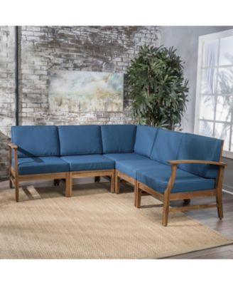 Streamdale 5-Seater Acacia Wood Outdoor Sectional Sofa Set