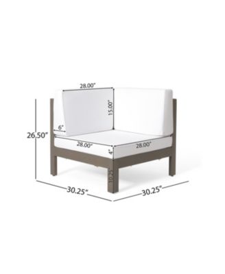 Streamdale Acacia Wood V-Shaped Outdoor Sectional Sofa Set