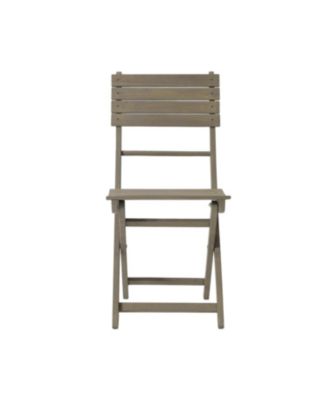 Streamdale Outdoor Grey Acacia Bistro Set, Folding, Weather-Resistant