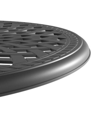 Streamdale 3pc Cast Aluminum Dining Set, 2 Swivel Chairs & 30" Table