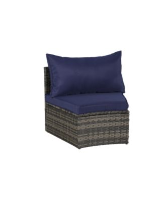 Streamdale 11-pc Half-Moon Patio Set, Sectional Sofa & Glass Coffee Table