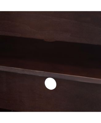 Streamdale Rustic Sideboard with Rattan Doors and Adjustable Shelves