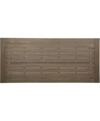 Streamdale Outdoor Acacia Wood 3 Piece Picnic Dining Set, Gray and Rustic Metal