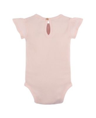 Baby Girls Crystal Pink Bodysuit and Shorts Set, 2-Pack