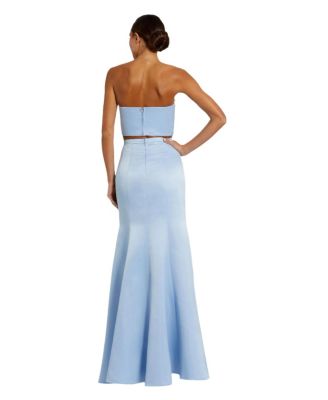 chinese dress ladies Adrianne Plunge Bow Mermaid Formal Dress