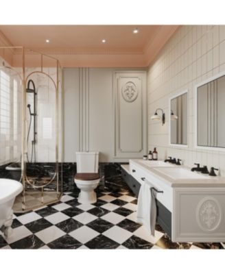 8 in. Widespread Double Handle 3 Hole Bathroom Faucet Water-Saving with Metal Drain