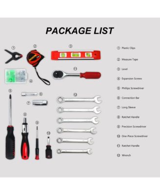 Black Hand Tool Box with Toolset 238Pcs