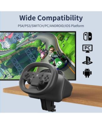Bluetooth Wireless Gaming Racing Steering Wheel Controller For Switch PS3 PS4 ipad