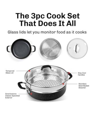 nonstick 5.5 Quart Everyday Pan with Steamer
