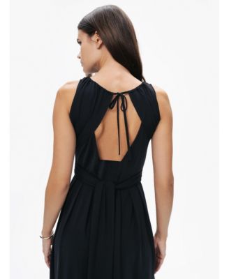 Women's Maxi Dress with Belt Ties