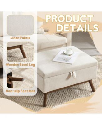 Streamdale Mid-century modern storage bench/coffee table, Assembled, Living/entry/family room