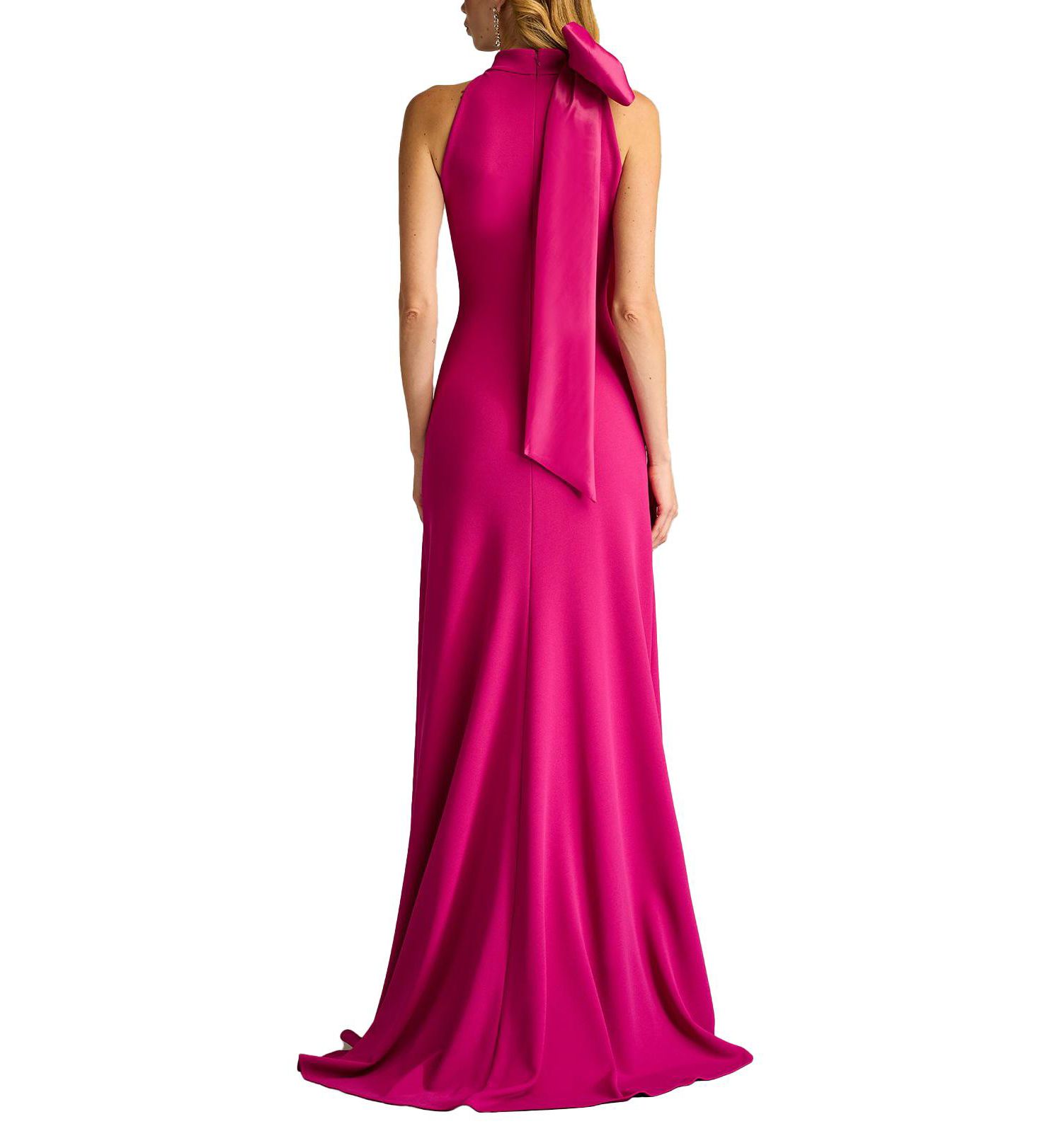 Women's Sims Taffeta Shoulder Bow Halter Gown