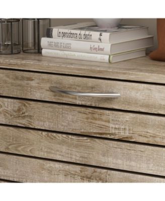 Wooden 3-Door Shoe Cabinet with Shutter Drawers and Adjustable Shelves