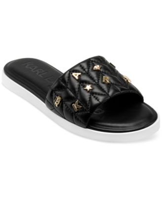 KARL LAGERFELD PARIS - Women's Carenza Studded Slide Sandals