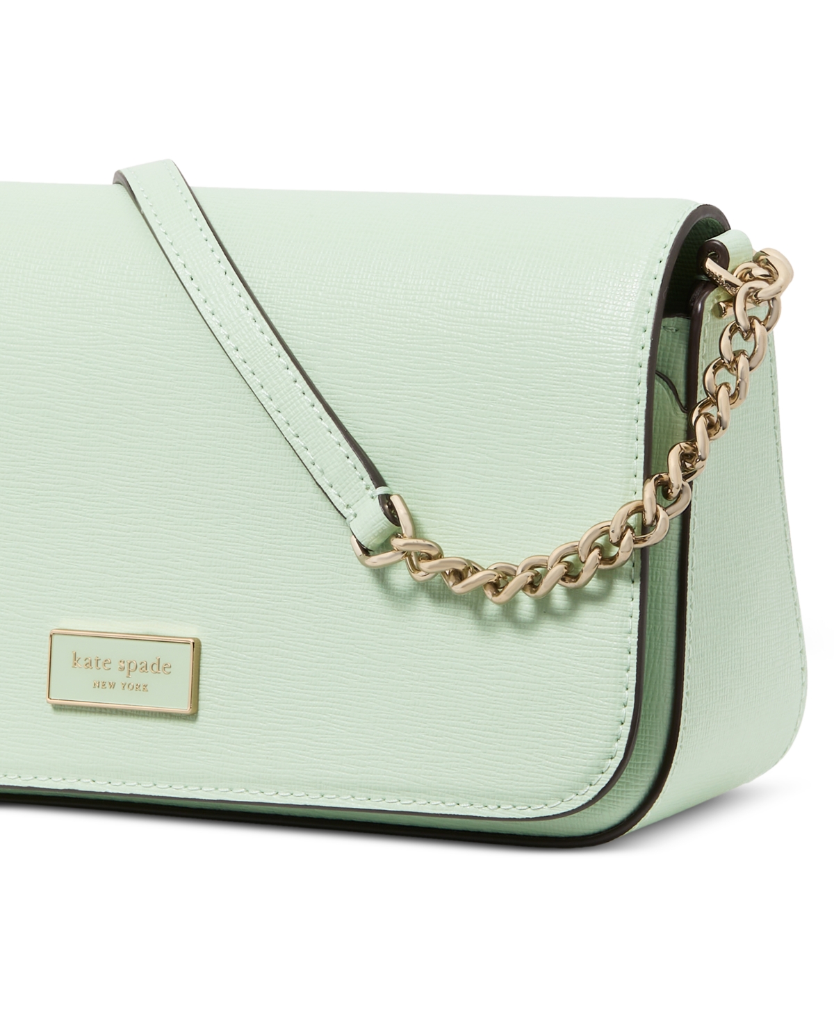 Kate Spade Serena Leather Chain Wallet In Pistachio Ice