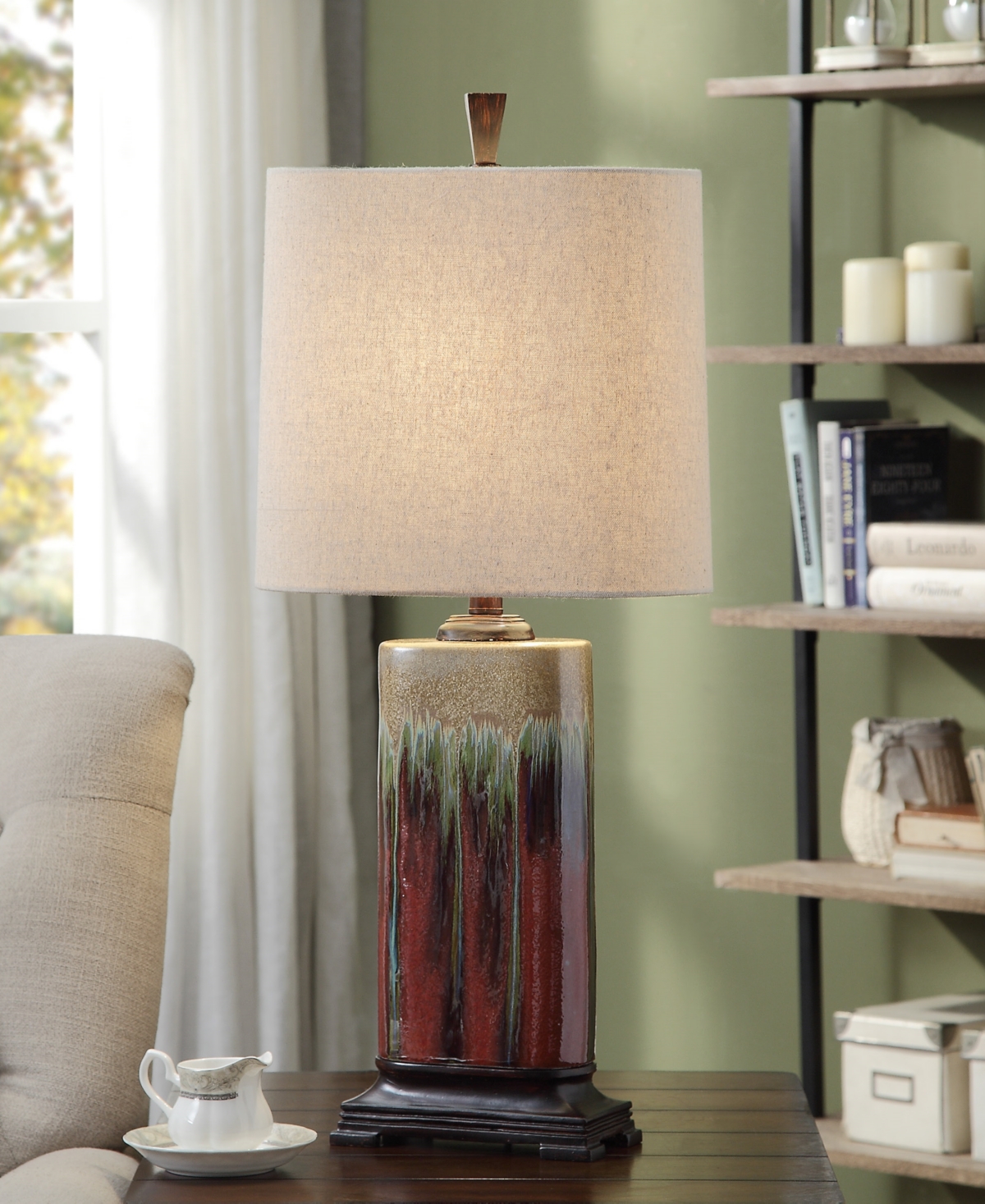 STYLECRAFT HOME COLLECTION 32" TANDOORI SPICE ARABIC CERAMIC TABLE LAMP 