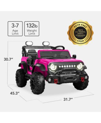 Kids 24V 2-Seater Electric Ride-On Car Truck w/ Parent Control, Bluetooth, LED Lights