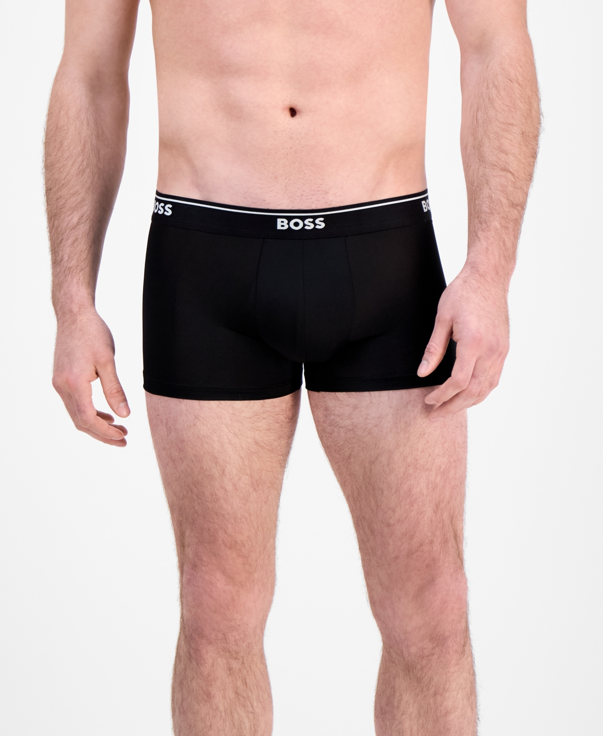 Hugo Boss Boss By  Men's 3-pk. Logo Waistband Trunks In Black