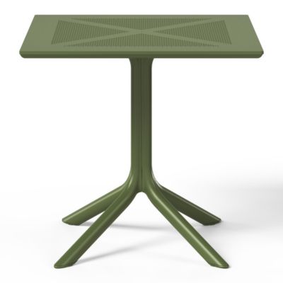 5-Piece Modern Patio Square Dining Table Set with Stackable Patio Dining Chairs