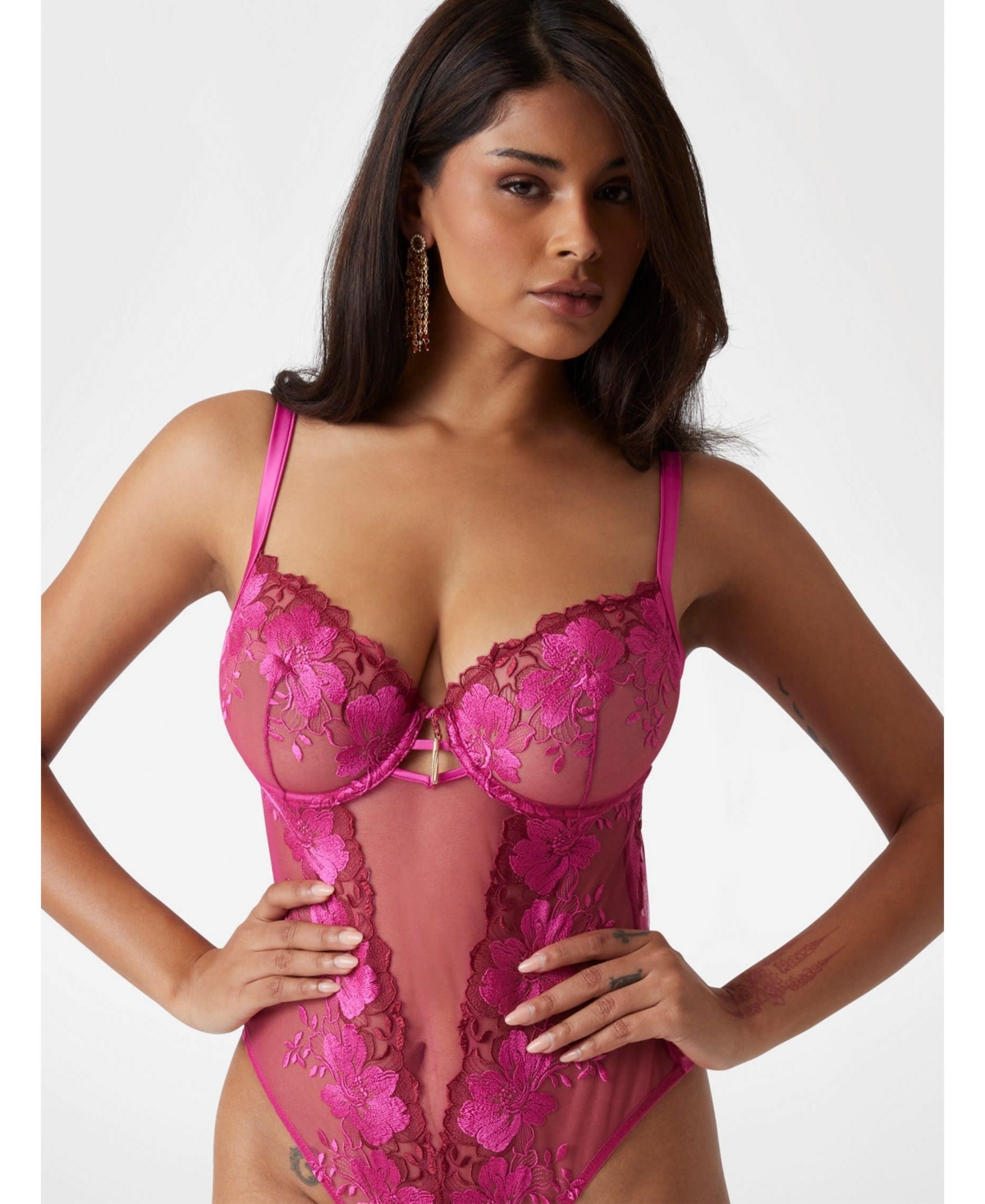 Women's Luisa Lace Bodysuit - Black