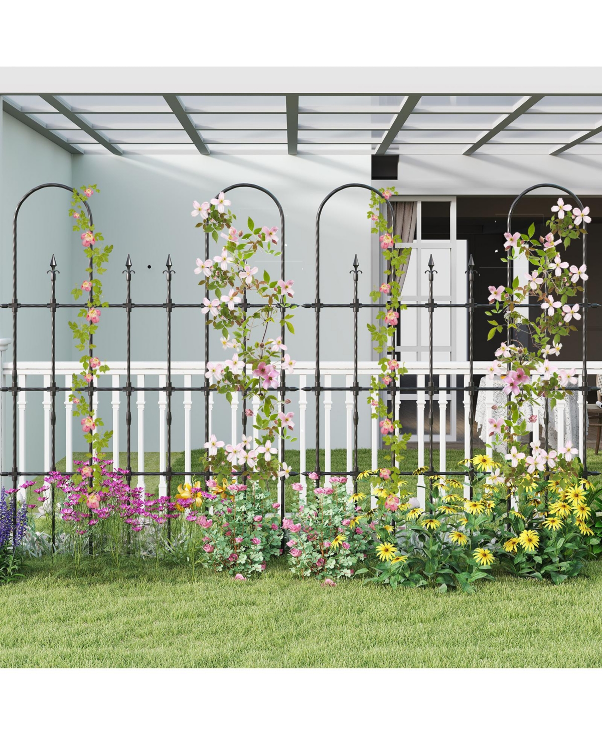 Outdoor Garden Rose Arch Trellis for Climbing Plants