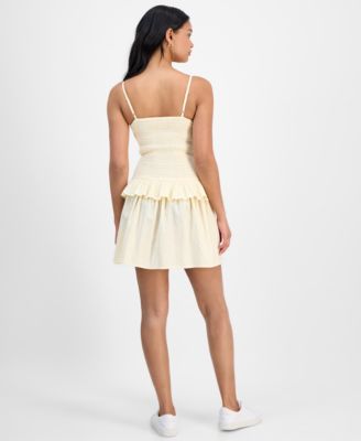 Women's Gingham Cotton Ruffled Mini Dress, Exclusively at Macy's