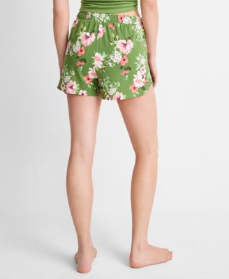 Women's Floral Knit Drawstring Shorts XS-3X