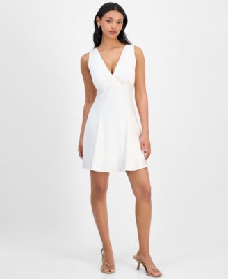 Women's V-Neck Sleeveless A-Line Dress, Exclusively at Macy's
