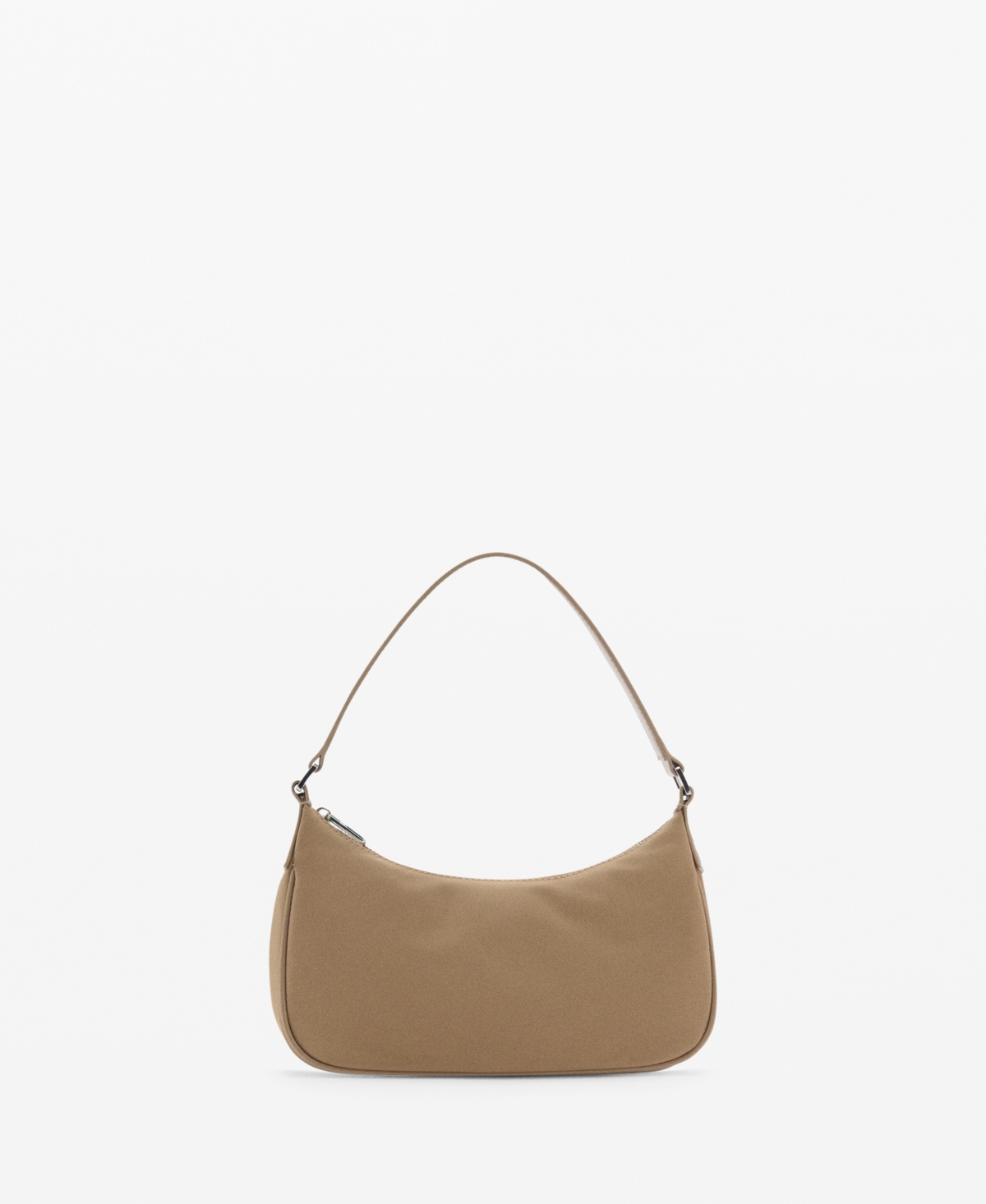 Women's Nylon Shoulder Bag - Black