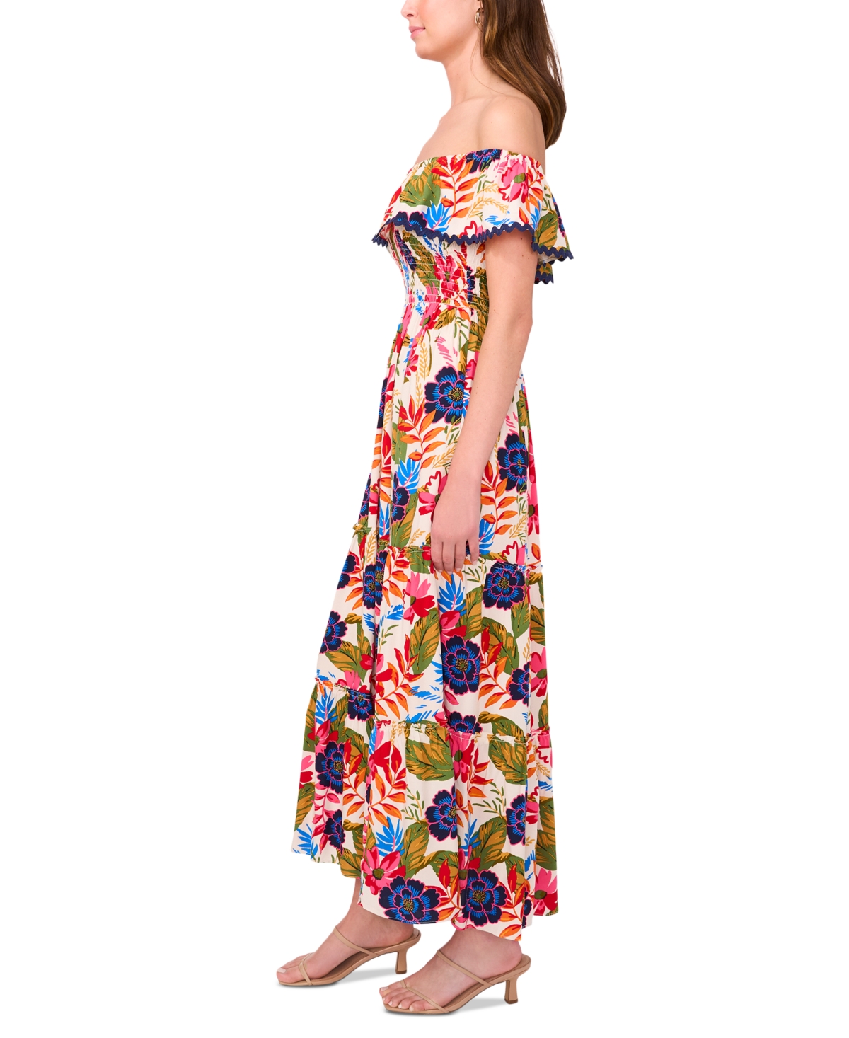 Msk Women's Ruffled Off-the-shoulder Maxi Dress