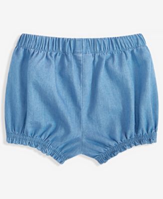 Baby Girls Denim Bubble Shorts, Exclusively at Macy's