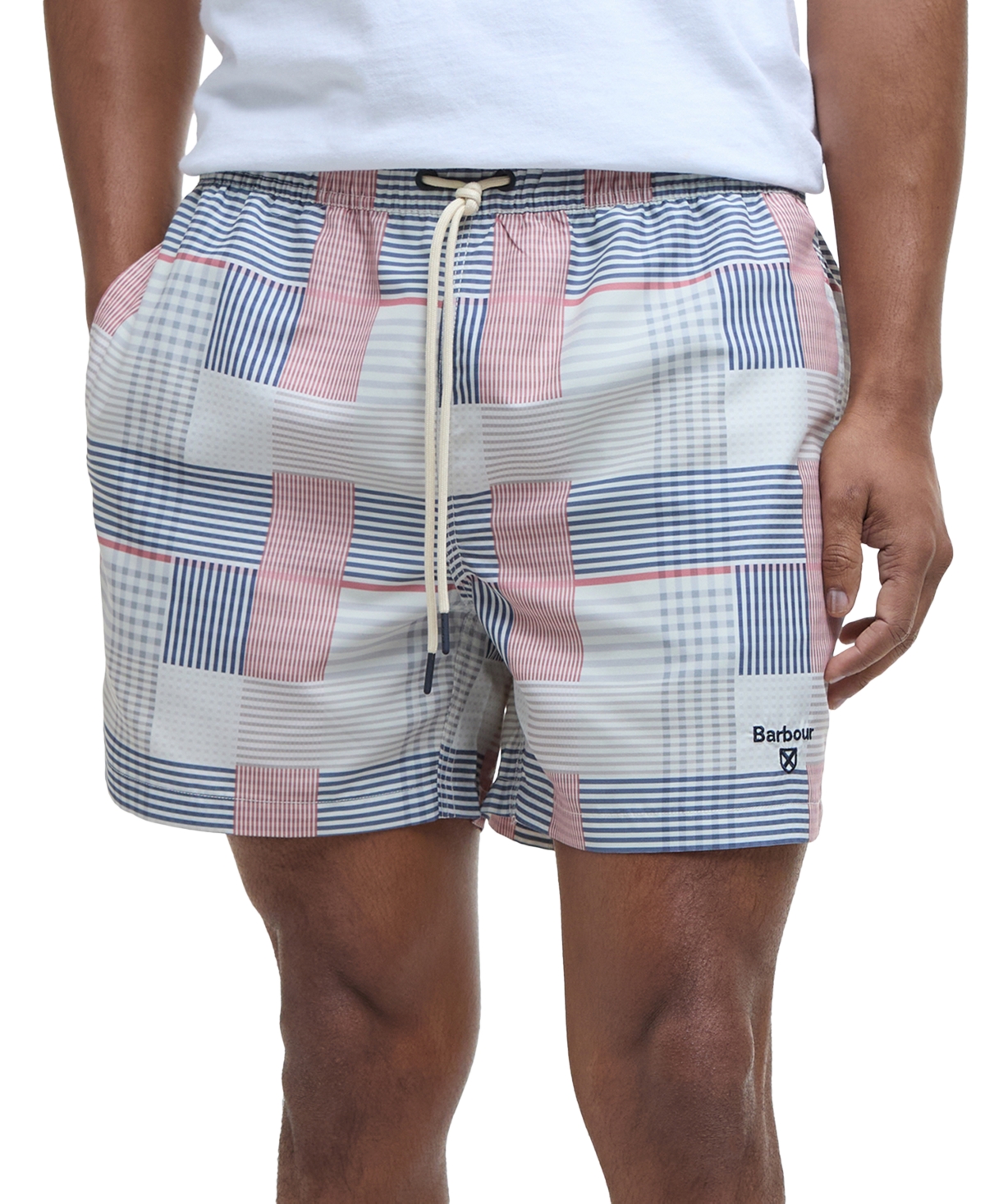 Men's Oakshore Patchwork 5" Swim Shorts - Washed Stone