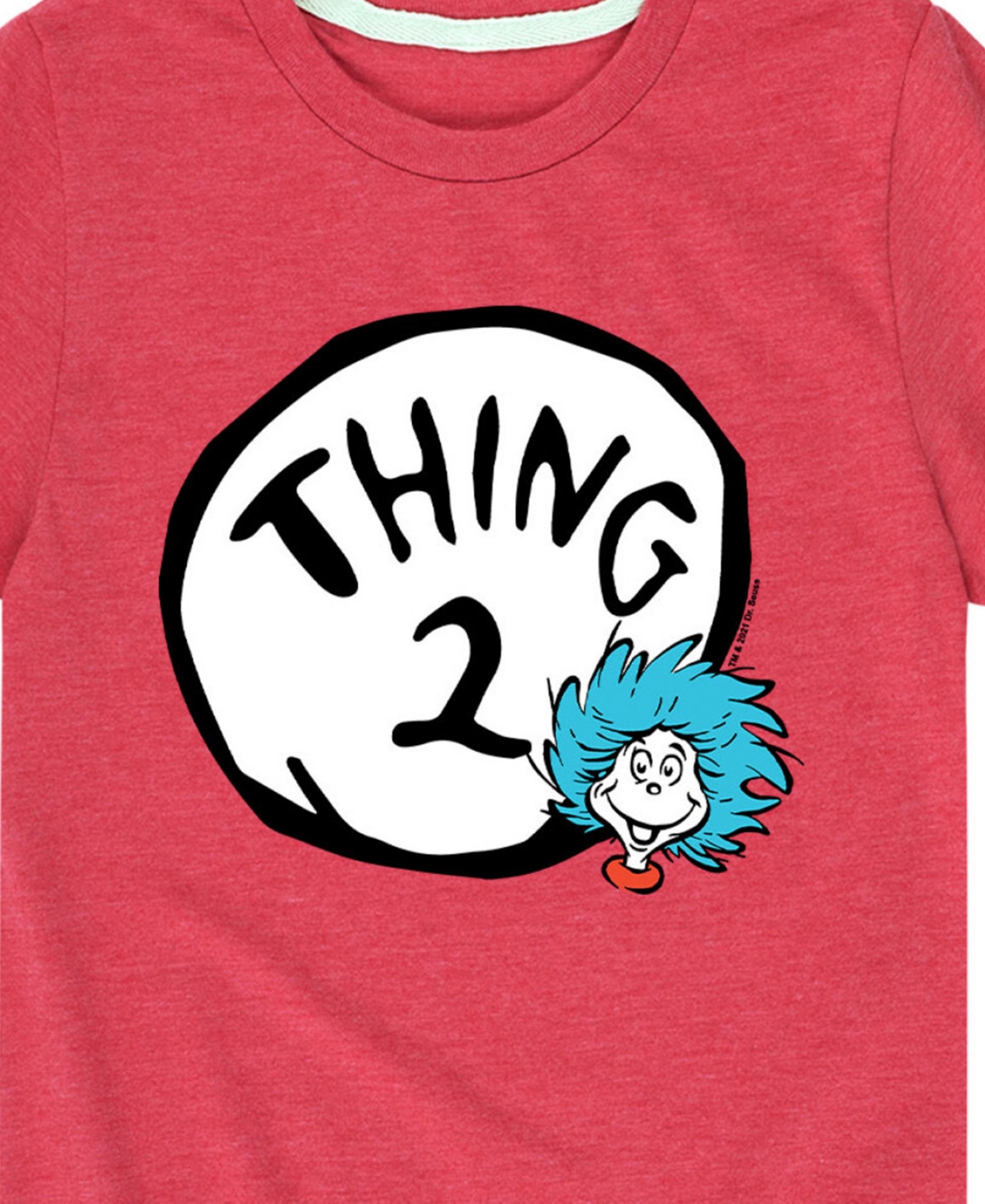 Hybrid Big Boys Dr. Seuss Thing 2 Graphic T-shirt In Red