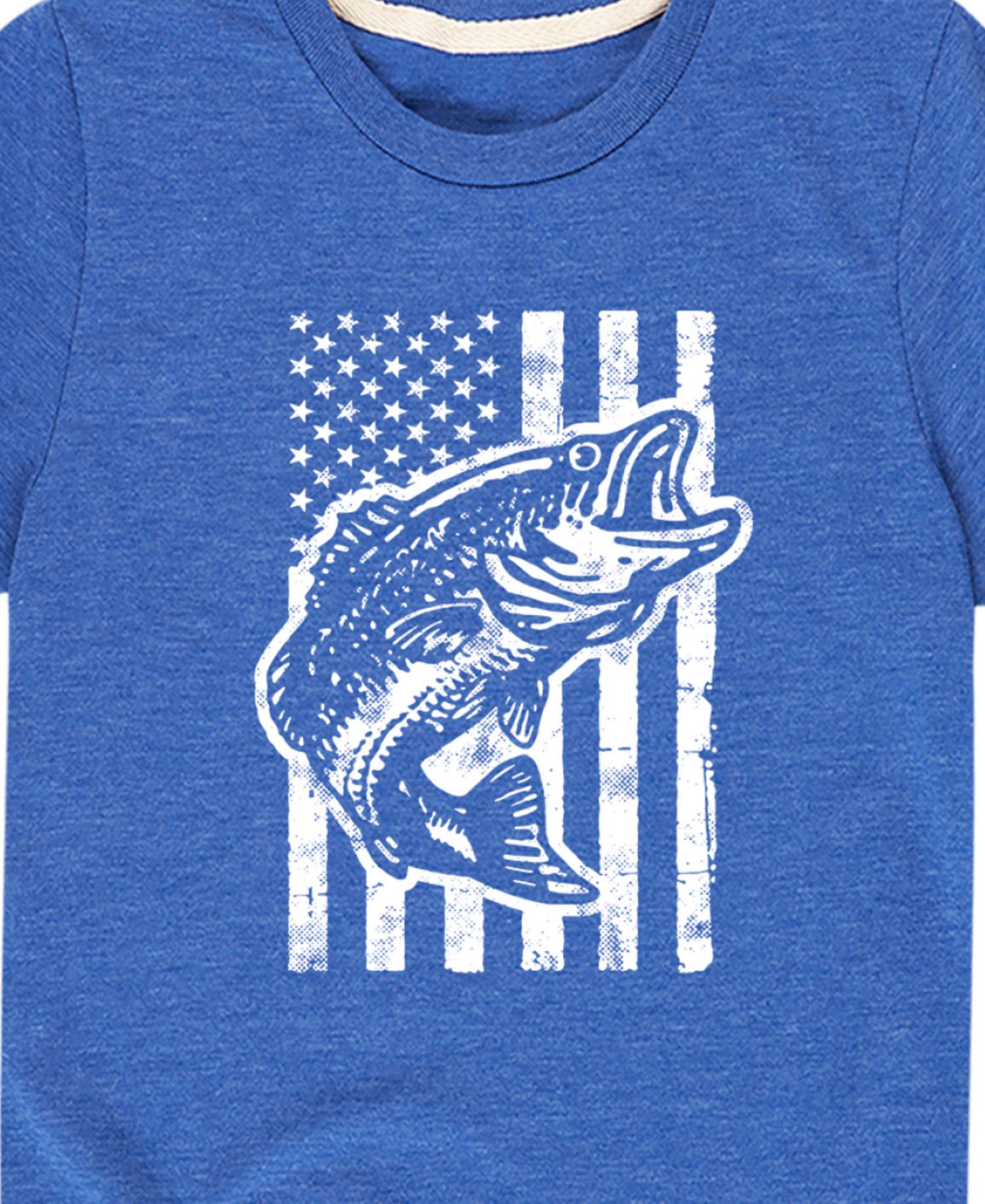 Big Boys Americana Flag Fish Graphic T-Shirt