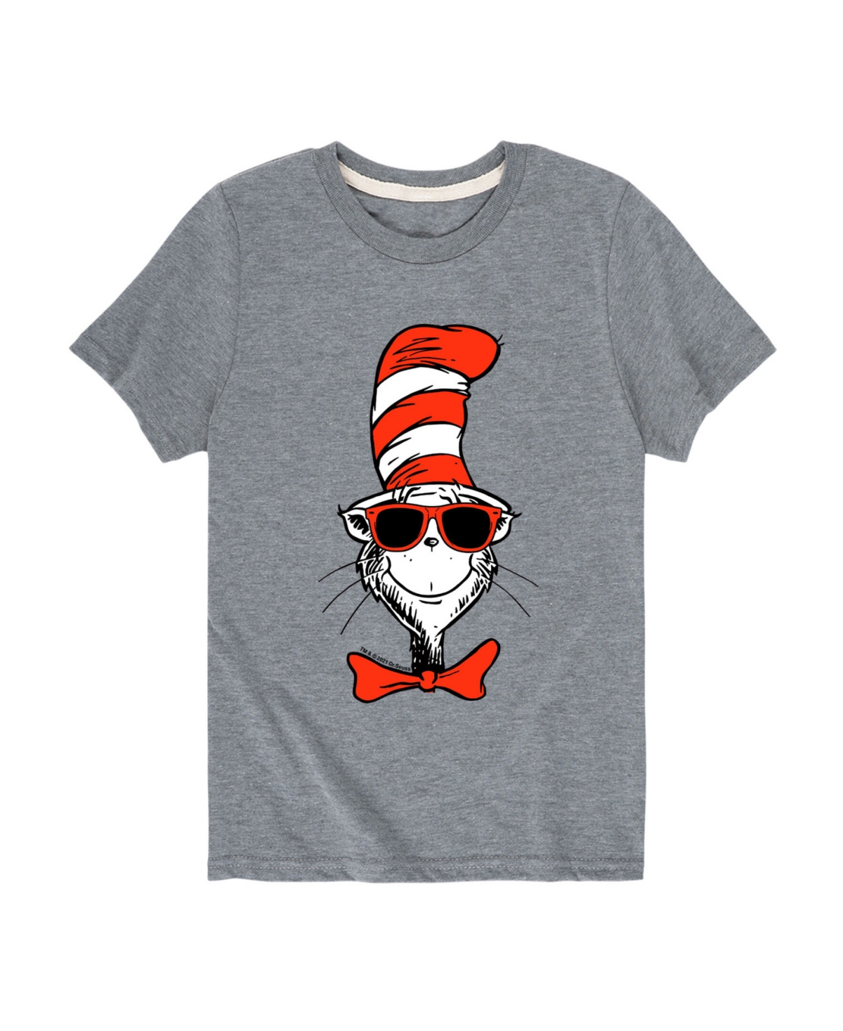 Shop Hybrid Big Boys Cat In The Hat Graphic T-shirt In Gray