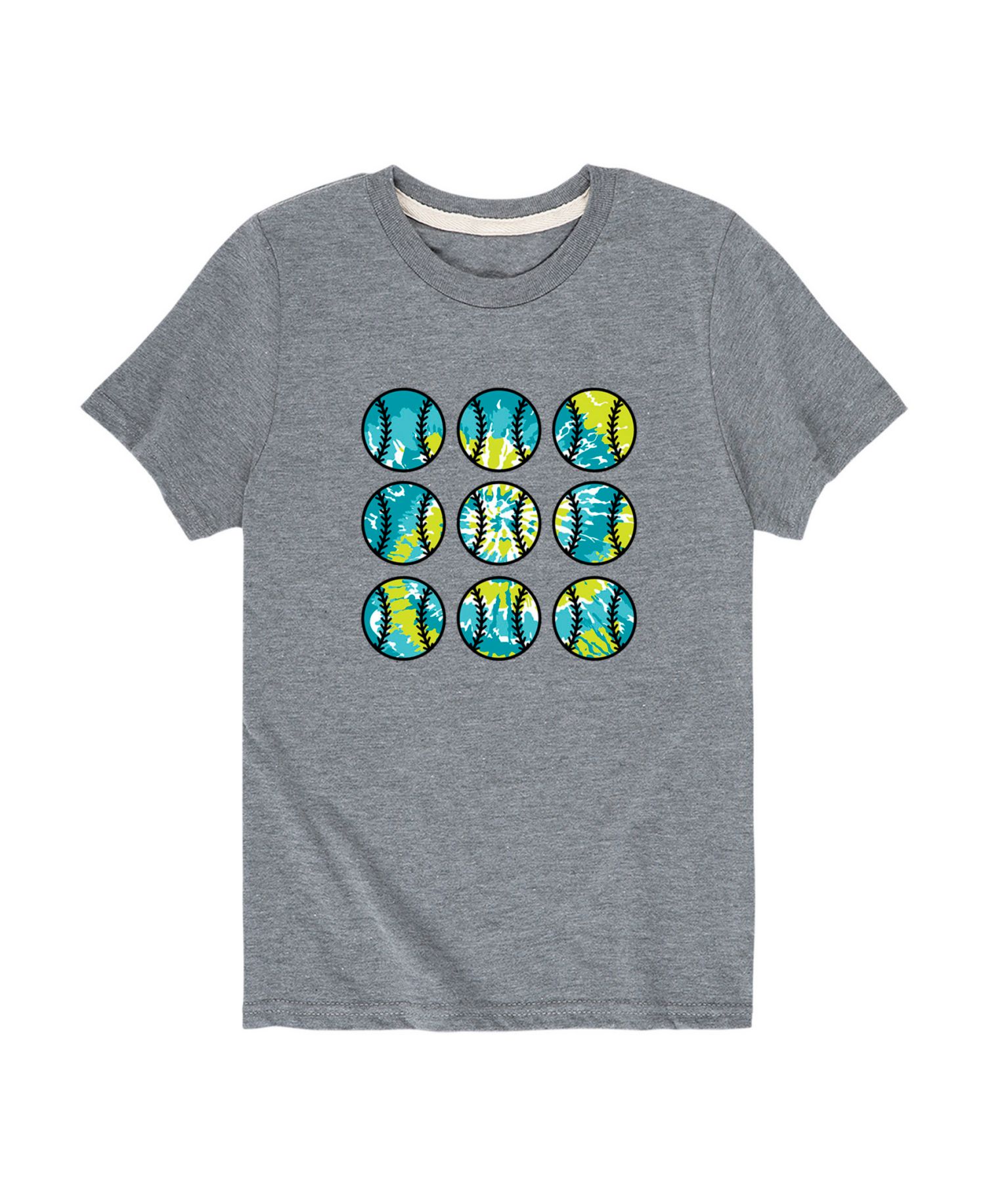 Big Boys Tie Dye Baseball Graphic T-Shirt