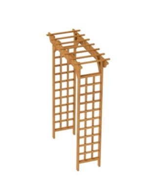 Streamdale Wooden Arbor, Wedding Arch for Ceremony, Wood Trellis for Plant Climbing, Christmas Decor Pergola for Garden Backyard