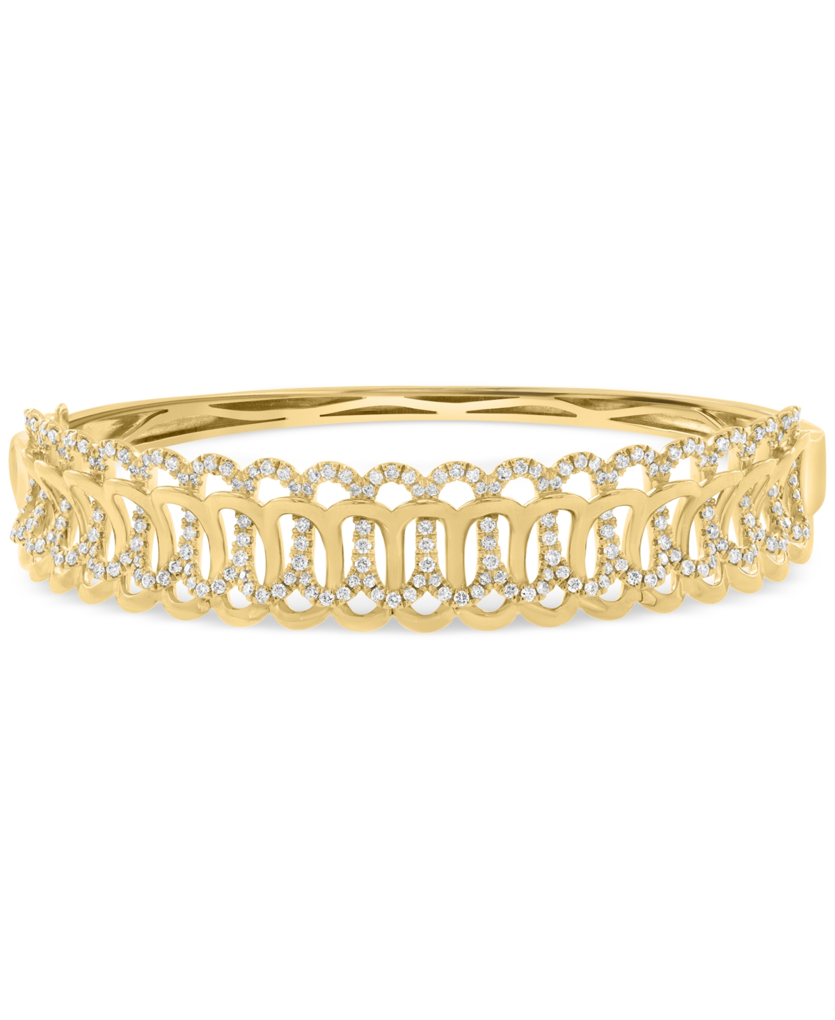 Effy Collection Effy Diamond Intertwined Loop Bangle Bracelet (1-1/2 Ct. T.w.) In 14k Gold