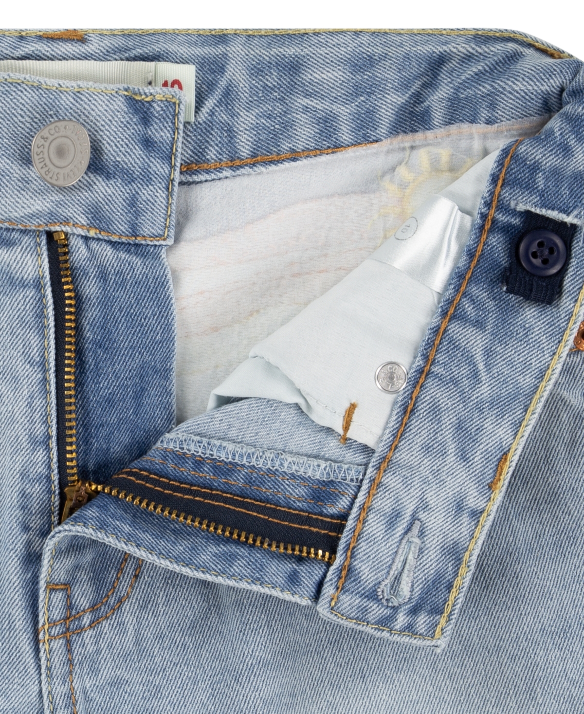 LEVI'S BIG GIRLS MINI MOM EMBROIDERED SHORTS 
