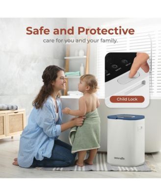 Towel Warmer Bucket, 23L, Adjustable Timer, Auto Shut-Off, Blue Snow