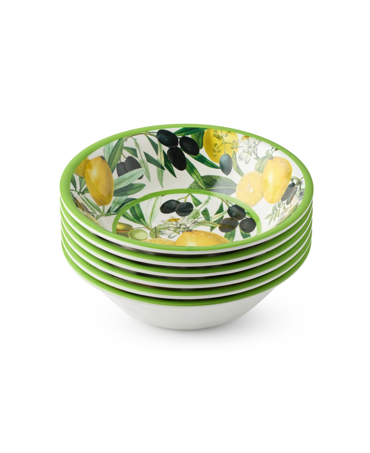 Limone Melamine 6-Pc. All-Purpose Bowls, Service for 6