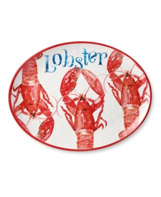 Beach House Lobster Melamine Platters, Set of 2