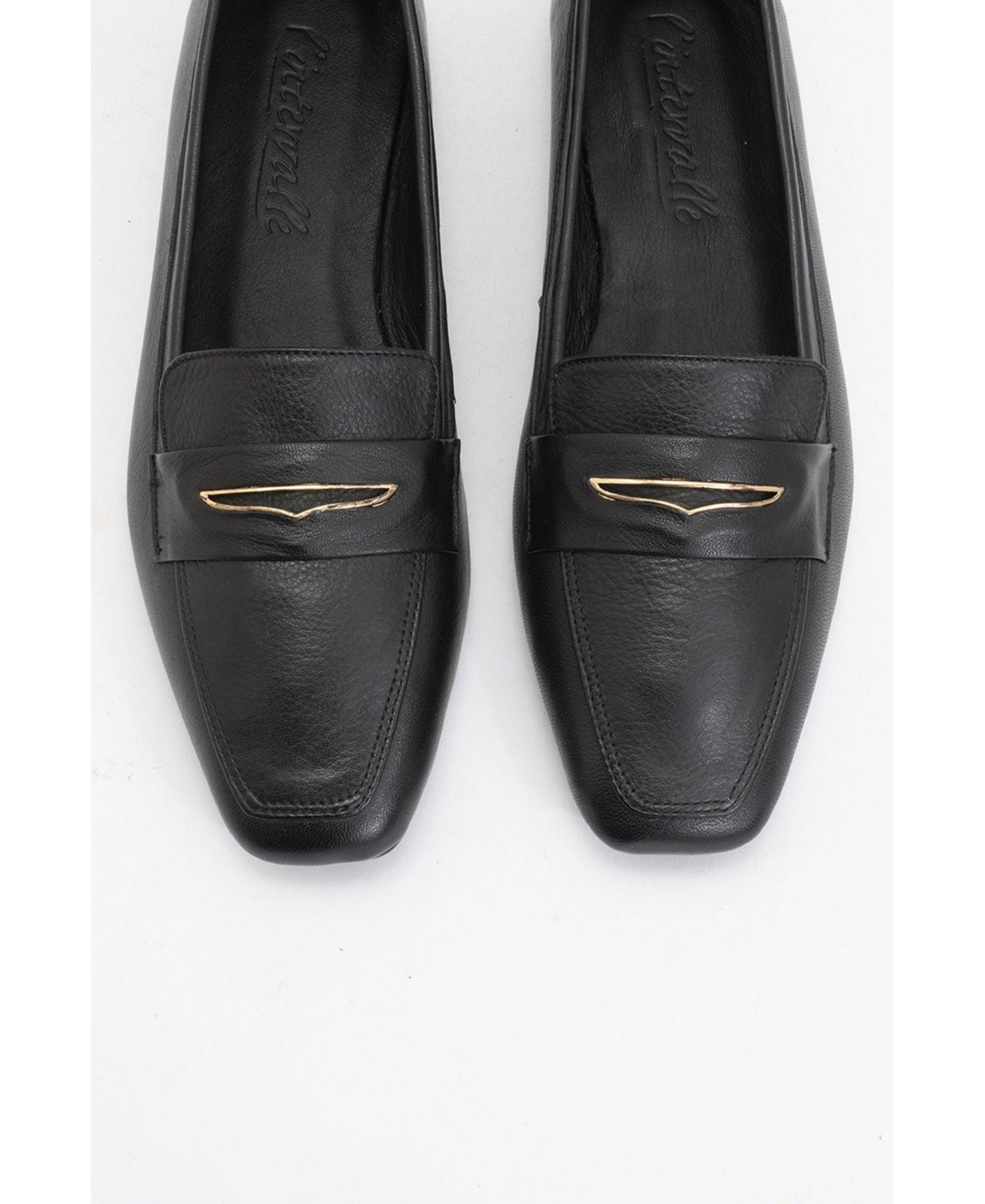 Женские туфли Forever & Always Shoes Iridessa Leather Flat, цвет: Чёрный кожаный — фото 2