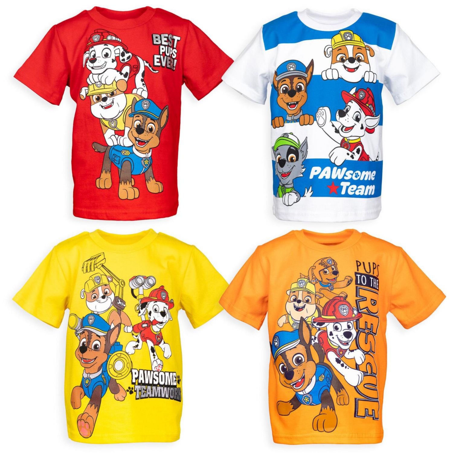 Little Boys 4-Pack Short Sleeve T-Shirts
