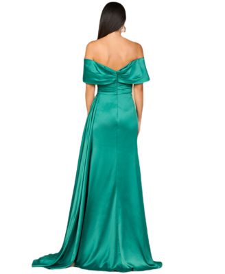 Women's Off Shoulder Satin Dress